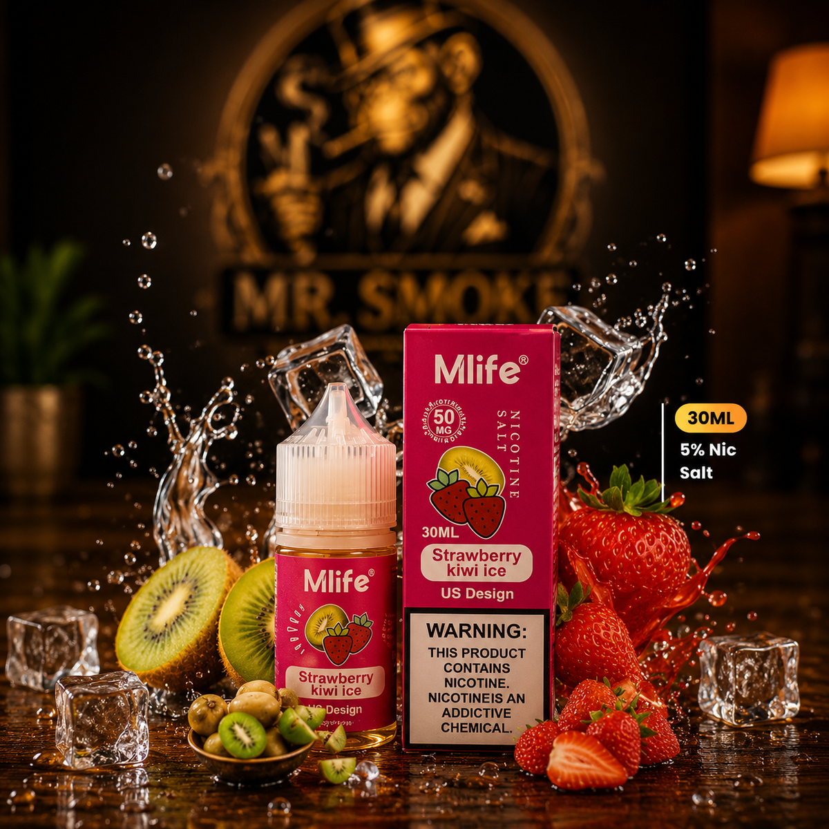 Mlife Strawberry Kiwi Ice – 30ML / 50MG